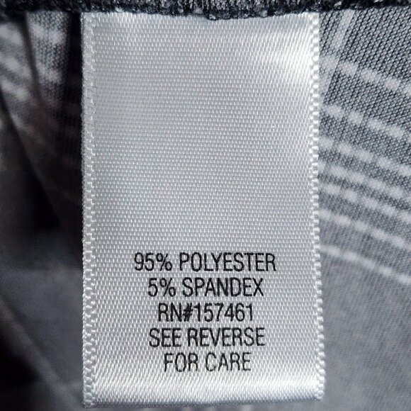 Croft & Barrow Top Womens Size XXL Black White Plaid Look 3/4 Sleeve Pullover - Picture 6 of 7